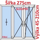 Trojkdl Okna FIX + O + OS (Sloupek) - ka 275cm